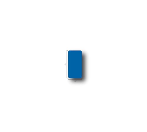 5S Location Marking Dash - Durable Dash Shaped Floor Marker by Graphical Warehouse- Vibrant Colors, Rounded Corners (3x1.5" (50 Pack), Blue) - color: Blue, size: 3x1.5" (50 pack)