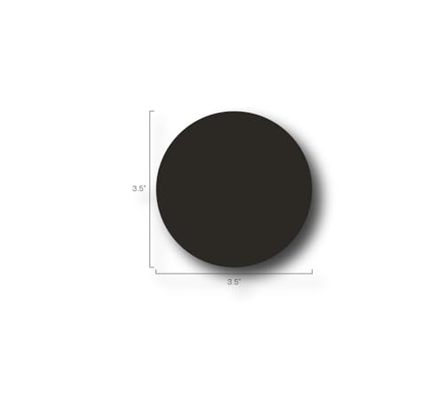 5S Location Marking Circle- (Various Sizes Available) Durable Circular Shaped Floor Marker by Graphical Warehouse- Vibrant Colors, Rounded Corners (25 Pack) (3.5", Black) - color: Black, size: 3.5"