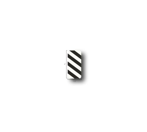 5S Location Marking Dash (Various Sizes Available) Durable Dash Shaped Floor Marker by Graphical Warehouse- Vibrant Colors, Rounded Corners (3x1.5" (50 Pack), Black/White) - color: Black/White, size: 3x1.5" (50 pack)