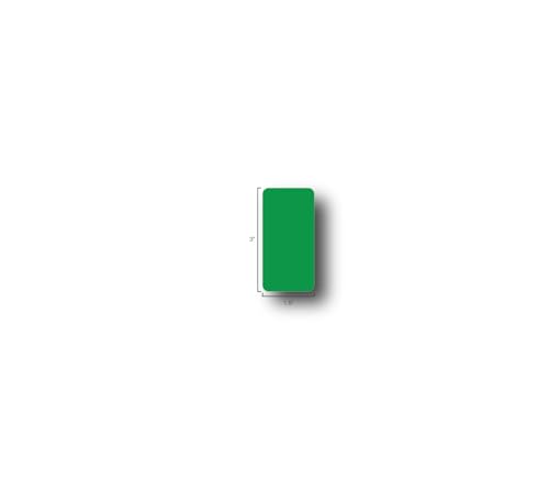 5S Location Marking Dash (Various Sizes Available) Durable Dash Shaped Floor Marker by Graphical Warehouse- Vibrant Colors, Rounded Corners (3x1.5" (50 Pack), Green) - color: Green, size: 3x1.5" (50 pack)