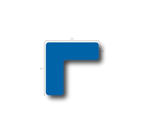 5S Location Marking Corner- (Various Sizes Available) Durable L Shaped Floor Marker by Graphical Warehouse- Vibrant Colors, Rounded Corners (4.5x4.5x1.5" (25 Pack), Blue) - color: Blue, size: 4.5x4.5x1.5" (25 Pack)