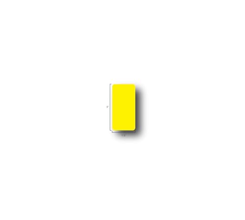 5S Location Marking Dash - Dash Shaped Floor Marker by Graphical Warehouse - Vibrant Colors, Rounded Corners (3x1.5" (50 Pack), Yellow) - color: Yellow, size: 3x1.5" (50 pack)