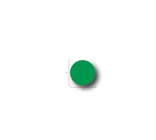 5S Location Marking Circle- (Various Sizes Available) Durable Circular Shaped Floor Marker by Graphical Warehouse- Vibrant Colors, Rounded Corners (25 Pack) (2", Green) - color: Green, size: 2"
