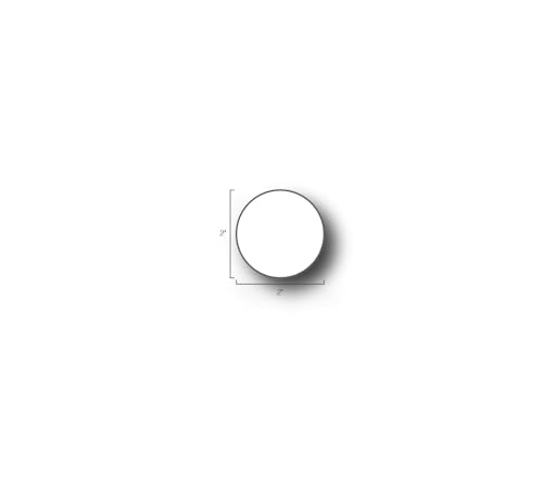 5S Location Marking Circle - Adhesive Circular Shaped Floor Marker by Graphical Warehouse - Rounded Corners (25 Pack) (2", White) - color: White, size: 2"