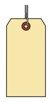 Shipping Tag, HVY Wt., Manila, Sz #1, Pack of 100, Wired