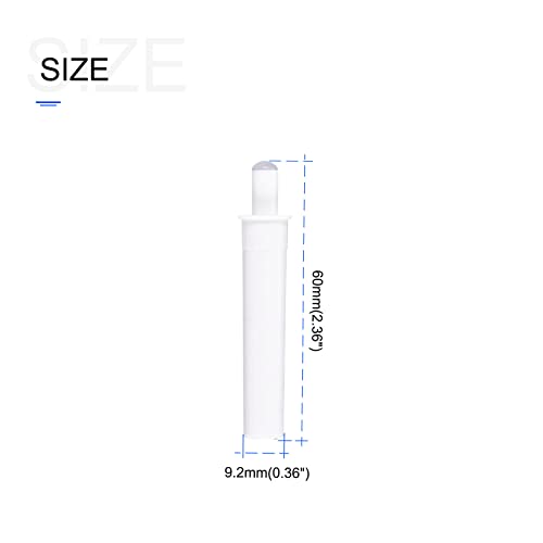 METALLIXITY Damper Buffers Push (2.36"x0.36") 3Pcs, Plastic Cabinet Push Latches Soft Quiet Close - for Door Drawer, Home Decoration, White - color: White