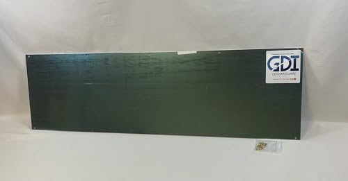 Anodized Aluminum Kickplates, Various Sizes, Colors, and Mounting Options Available, 0.040-Inch Profile, Square Corners, American Made (Polished Brass, 10" x 38" - for 40" Door) - color: Polished Brass, size: 10" x 38" - for 40" Door