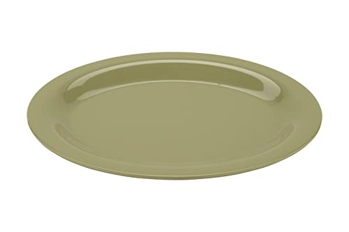 GET OP-120-AV Melamine Oval Serving Platter / Dinner Plate, 12" x 9", Avocado (Set of 12) - color: Avocado, size: 12" x 9"