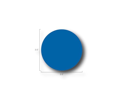 5S Location Marking Circle- (Various Sizes Available) Durable Circular Shaped Floor Marker by Graphical Warehouse- Vibrant Colors, Rounded Corners (25 Pack) (3.5", Blue) - color: Blue, size: 3.5"