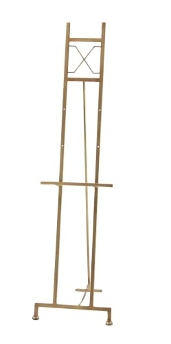 Deco 79 Metal Display Easel Tall Adjustable, 16" x 19" x 57", Satin Gold - color: Gold