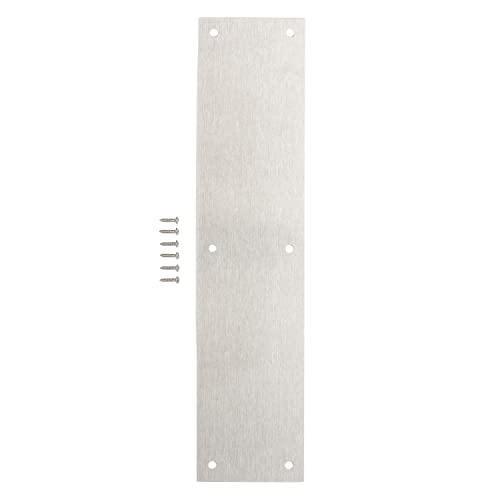 BRINKS Commercial - Commercial 15" Push Door Plate, Stainless Steel Finish - Rust and Corrosion Resistant Door Plate - color: Stainless Steel, size: 15 Inch