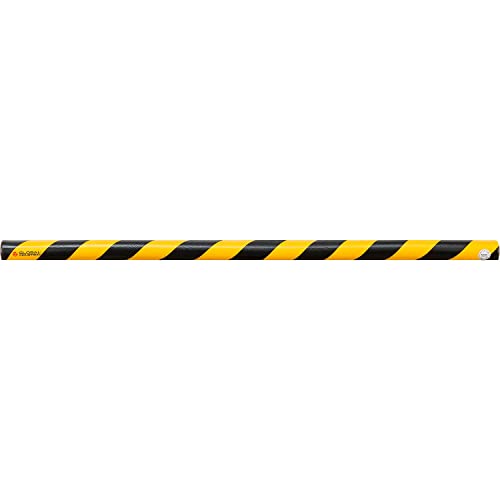Global Industrial 90-Degree Rounded Corner Bumper Guard, Type A, Black/Yellow, 39-3/8"L
