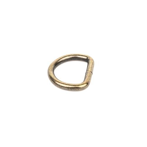 Country Brook Design - Welded D-Rings (3/4 Inch) - color: Antique Brass, size: 25 (Pack of 1)