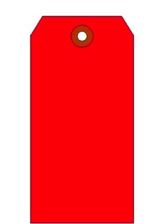 Shipping TAG, HVY WT, RED, Size #7 (2-7/8" X 5-3/4") Box of 1000