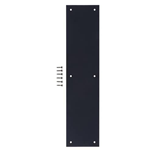 BRINKS Commercial - Commercial 15" Push Door Plate, Matte Black Finish - Rust and Corrosion Resistant Door Plate - color: Matte Black, size: 15 Inch