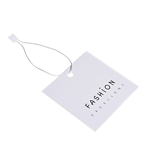 3000Pcs Hang Tag String, 7 Inch White Nylon Snap Lock Pin Loop Plastic Tag Fastener Hook Ties Clothing Price Tag Rope - color: White