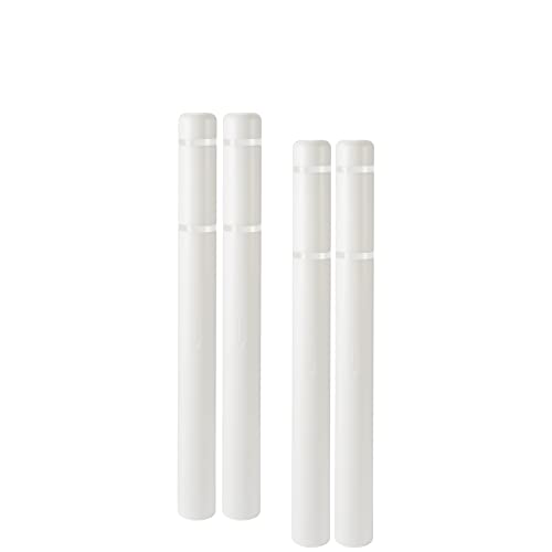 BollardGard 4" x 52" 4-Pack Bollard Cover - High Visibility - Heavy Duty - Innoplast (White White Tape) - color: White White Tape, size: 4-Pack