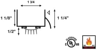 Heavy-Duty U-Shaped Door Bottom Seal Closer Fire Rated, Black Anodized, Clear Anodized, Weatherproof U-Shaped Door Bottom Seal (Black Anodized, 72") - size: 72 Inch