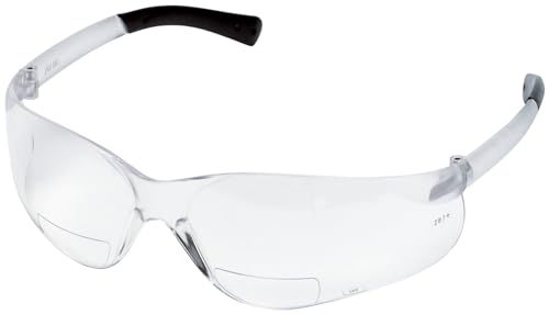MCR Safety BKH25 Bearkat Glasses, Clear Lens - color: Clear Lens, size: 2.5 Diopter