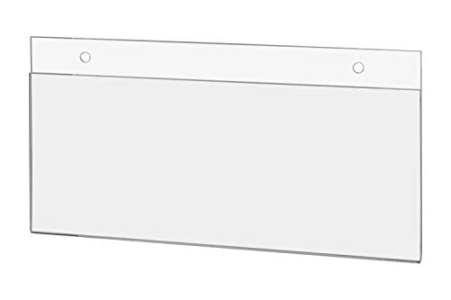 Marketing Holders 10 Pack Wall Mount Sign Holder for 10" x 4" Door Nameplates and Titles in Offices and Conference Centers Clear Acrylic Sleeve with 2 Pre Drilled Holes and Hanging Hardware - size: 10"w x 4"h