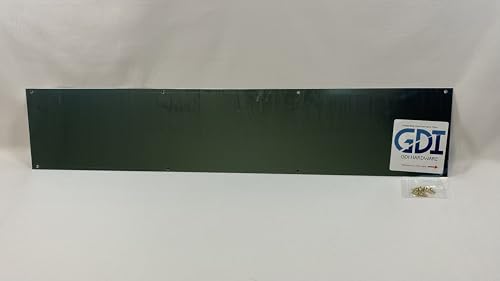 Don-Jo 90 Metal Kick Plate, Brass Tone Finish, 36 Width x 6 Height, 3/64 Thick, Model: 90-6 X 36-BT, Tools & Hardware store