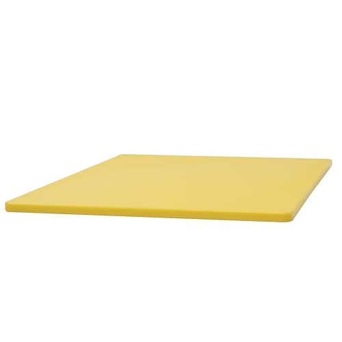 Winco 15" x 20" Yellow Heavy-Duty Plastic Cutting Board (Set of 6) - color: Yellow, size: 15" x 20" x 1/2"