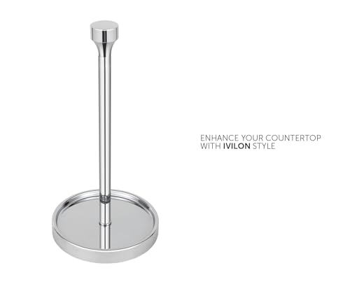 Ivilon Countertop Paper Towel Holder - Modern Bell End Minimalist Design - Color Chrome - color: Chrome