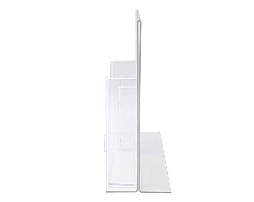 Marketing Holders 11" x 8.5" Sign Holder with 4" and 5.5" Brochure Pockets and 3.5" x 2" Business Card Slot Countertop Advertisement Ad Frame Multi Slot Compartment Space Saver