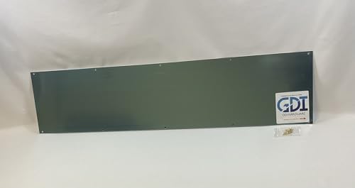 Anodized Aluminum Kickplates, Various Sizes, Colors, and Mounting Options Available, 0.040-Inch Profile, Square Corners, American Made (Polished Brass, 8" x 38" - for 40" Door) - color: Polished Brass, size: 8" x 38" - for 40" Door