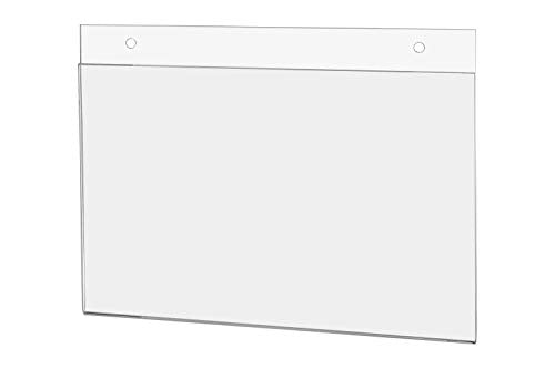 10 Pack Wall Sign Holder 11" x 7" Plastic Sleeve for Advertisement Office Hours or Notice Frame Hardware Included for Medical Facilities Retail Shops Salons or Shows Clear Display by Marketing Holders - size: 11" x 7"