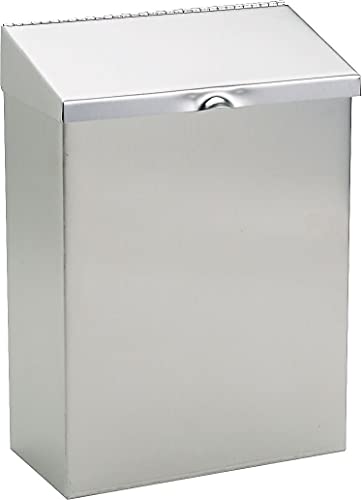 Hospeco ND1E Wall Mount Sanitary Napkin Receptacle, 8 x 4 x 11, Stainless Steel