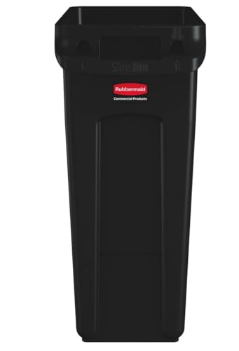 Rubbermaid Commercial Products Slim Jim Trash Can, Black, 16-Gallon - color: Black, size: 16 Gal