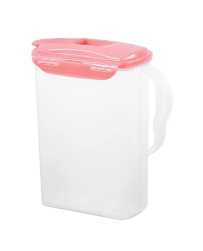 LocknLock Aqua Fridge Door Water Jug | Clear Pitcher | BPA Free Plastic Pitcher with Lid | 3 Quart Pitcher with Lid for Water, Juice, Tea & More Beverages, Pink - color: Pink, size: 96 Ounces