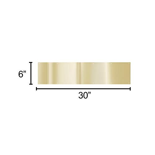 National Hardware N270-306 Kickplate, Brass, 6" x 30" - color: Brass, size: 6" x 30"