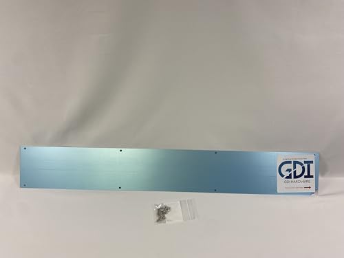 Door Kick Plate, 4" x 38", Fits 40" Doors, (Finish- Aluminum), Screw-Mount Installation, Square Corners, Metal Kick Plate for Bottom of Door Brand: GDI Hardware - color: Aluminum, size: 4" x 38" - for 40" Door