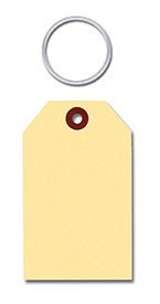 Manila Key Tags - Tag w/ 7/8" Ring Separate