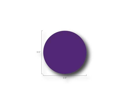 5S Location Marking Circle- (Various Sizes Available) Durable Circular Shaped Floor Marker by Graphical Warehouse- Vibrant Colors, Rounded Corners (25 Pack) (3.5", Purple) - color: Purple, size: 3.5"