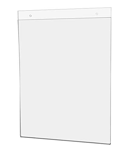 10 Pack Wall Mount Sign Holder for 11" x 14" Signage and Promotional Materials at Trade Shows Conventions and Expos Clear Acrylic with 2 Pre Drilled Holes and Hanging Hardware by Marketing Holders - size: 11"w x 14"h