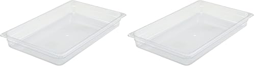 Winco 2-1/2-Inch Pan, Full Size (Pack of 2) - size: Full Size (Pack of 2), style: 2.5" Deep