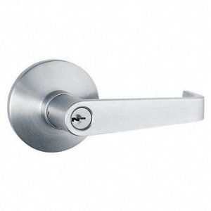 CRL Satin Anodized Keyed Lever Trim for DL950 Series Push-Pad Rim Panic Exit Devices- Keyed Differently - DL51LKDA