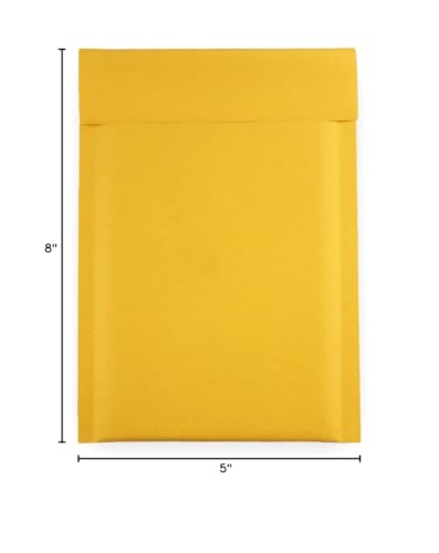 25 EcoSwift Size #W 5 x 8 Kraft Bubble Mailers Self Sealing Bulk Padded Shipping Supplies Packaging Materials Envelopes Bags 5 inches by 8 inches - size: 5x8