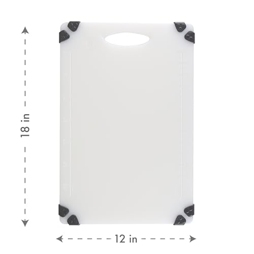 Dexas Non-Slip Cutting Board 18"x 12" with Wraparound Grips, NSF Certified - size: 18"L x 12"W