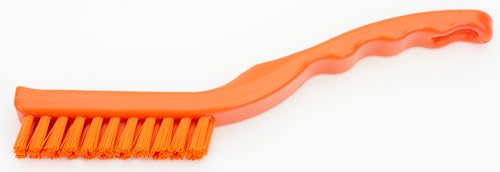 SPARTA Detail Brush Set - Grout & Crevice Brushes with Hanging Hole for Bathroom, Kitchens & Countertop, Plastic, 9 Inches, Orange - color: Orange, size: 9 Inches