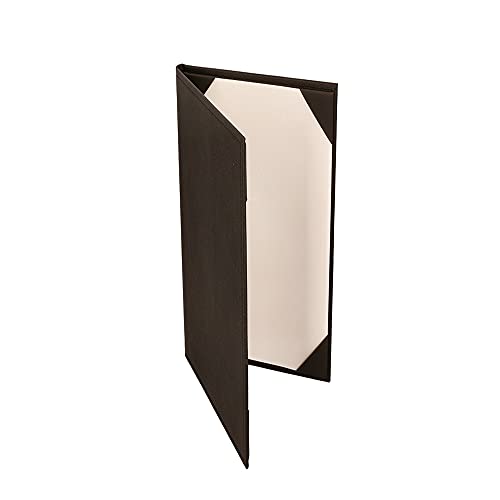 Menu Covers Made of Premium Faux Leather (10-Pack) - 8.5" X 14" (Brown, 2 Views) - color: Brown, size: 2 Views