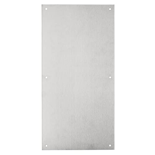 BRINKS Commercial - Commercial 16" Push Door Plate, Stainless Steel Finish - Rust and Corrosion Resistant Door Plate - color: Stainless Steel, size: 16 Inch