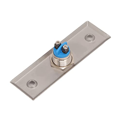 Dioche Door Access Control Switch, Exit Press Button, Stainless Steel Brushed Automatic Reset No Welding Required for Indoor Outdoor, NO/COM Switch Door Release Out Unlock Exit Button