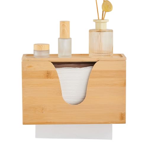 Pollock Paper Towel Dispenser with Lid,Wall Mount or Countertop - color: Blk-5857u-wood