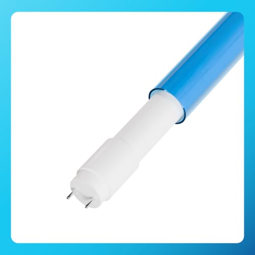 KASTLITE 48-Inch LED T8 Bulb Combo with Safety Sleeve, Light Blue, 4-Pack - color: Light Blue