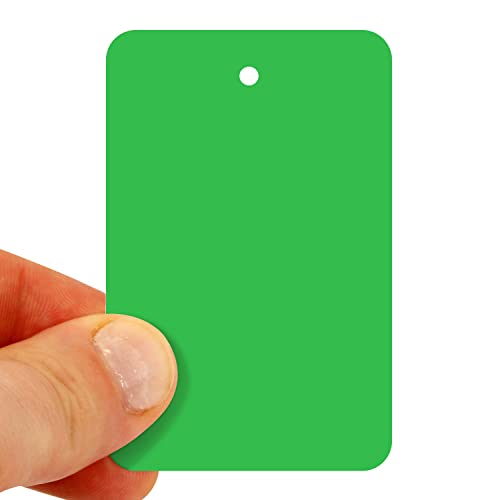 SmartSign Dark Green Blank Garment Tags - Pack of 1000, 12pt Thick Cardstock Clothing Tags, 2.875" x 1.75" Merchandise Tags with Eyelet, Colored Retail Tags Without Strings - color: Dark Green