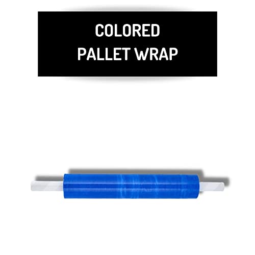PSBM Blue Stretch Film/Wrap with Extended Core Handles, 1 Roll 20 Inch x 1000 Feet 80 Gauge Heavy Duty Clear Plastic Wrap Industrial Strength Shrink Film for Moving, Packing & Shipping - size: 1 Roll, style: Blue